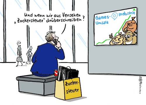 Cartoon: Zockersteuer (medium) by Pfohlmann tagged klingbeil,finanzminister,zuckersteuer,zocker,gamescom,spielindustrie,videospiele,computerspiele,umsatz,messe,spielsucht,gamer,gaming,einnahmequelle,haushalt,jugend,wachstumsmarkt,wirtschaft,gesundheit,krankheit,ernährung,getränke,zuckerindustrie,klingbeil,finanzminister,zuckersteuer,zocker,gamescom,spielindustrie,videospiele,computerspiele,umsatz,messe,spielsucht,gamer,gaming,einnahmequelle,haushalt,jugend,wachstumsmarkt,wirtschaft,gesundheit,krankheit,ernährung,getränke,zuckerindustrie