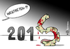 Cartoon: 2015 - wegtreten! (small) by Pfohlmann tagged karikatur,cartoon,2015,color,farbe,deutschland,silvester,jahreswechsel,global,krieg,wegtreten,militär,terror,blut,opfer,kriege,erschöpfung,neujahr,jahreszahl