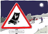 Cartoon: AfD-Krötenwanderung (small) by Pfohlmann tagged krötenwanderung,geld,spenden,schweiz,afd,affäre,spendenaffäre,meuthen,parteispende,warnschild,schild,illegal