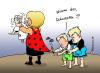 Cartoon: Blöde Schwester (small) by Pfohlmann tagged cdu csu union merkel bundeskanzlerin papst benedikt streit schwester
