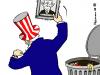 Cartoon: Countdown (small) by Pfohlmann tagged usa,us,wahlen,wahl,präsident,präsidentschaftswahlen,bush,uncle,sam,countdown,uhr,bilderrahmen