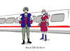 Cartoon: DB neue Uniform (small) by Pfohlmann tagged db,bahn,gewalt,uniform,dienstkleidung,zugbegleiter,sicherheit,selbstverteidigung,zugpersonal,fahrscheinkontrolle,fahrkartenkontrolle