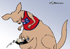 Cartoon: Känguru (small) by Pfohlmann tagged australien wikileaks internet assange känguru känguruh beutel festnahme staatsangehörigkeit haftbefehl