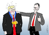 Cartoon: Lob für Trump (small) by Pfohlmann tagged karikatur,cartoon,color,farbe,2019,usa,trump,romney,republikaner,kritik,lob,daumen,charakter,präsident,ungeeignet,präsidentschaftskandidat,vorbild,bürger,medaille,auszeichnung