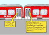 Cartoon: Mitfahrt gewaltlos (small) by Pfohlmann tagged db,bahn,zug,reise,reisende,fahrgäste,mitfahrt,fahrschein,fahrkarte,fahrausweis,gültig,aggressionen,zugbegleiter,schaffner,fahrscheinkontrolle,beförderung,regionalexpress,gewerkschaft,evg,kopfhörer,klopapier,toiletten,zugtoilette,wc,lärm,musik