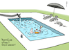 Cartoon: Pegelstände (small) by Pfohlmann tagged pegel,pegelstand,grundwasser,wasserknappheit,trinkwasser,pools,swimmingpool,verschwendung,alkohol,drinks,hitzewelle,klimakrise,klimawandel,dürre,trockenheit,wassersparen