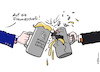Cartoon: Prost auf Freundschaft (small) by Pfohlmann tagged münchen,sicherheitskonferenz,msc,security,conference,bier,bayern,bierkrug,maßkrug,prost,freundschaft,usa,nato,deutschland,allianz,verteidigung,partnerschaft,trump,beziehungskrise