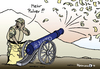 Cartoon: Pulver (small) by Pfohlmann tagged nato,defizit,haushalt,etat,haushaltsloch,finanzloch,finanzierungslücke,krieg,irak,afghanistan,obama,pulver,kanone