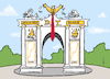 Cartoon: Schuldenbogen (small) by Pfohlmann tagged usa,trump,schulden,verschuldung,finanzen,triumphbogen,selbstlob,narzissmus,rekordverschuldung,architektur,denkmal,monument,kitsch,washington,präsident