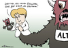 Cartoon: Schuldenmonster (small) by Pfohlmann tagged deutschland,merkel,bundeskanzlerin,haushalt,schulden,neuverschuldung,staatsschulden,monster,handpuppe,regierung,koalition,schwarz,gelb,finanzpolitik