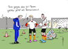Cartoon: Terror-Tore (small) by Pfohlmann tagged fußball,wm,weltmeisterschaft,nationalmannschaft,tore,fifa,usa,trump,terrorismus,narzissmus,präsident,spielregeln,trainer,deutschland,nagelsmann