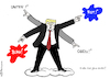 Cartoon: Trump dreht hohl (small) by Pfohlmann tagged karikatur,cartoon,color,farbe,2018,trump,besuch,europa,russland,putin,geheimdienst,einmischung,wahl,versprecher,widerspruch,oben,unten,rot,blau,widersprüchlichkeit,fake,news,präsident,irre