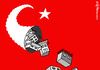 Cartoon: Türkisches Füllhorn (small) by Pfohlmann tagged karikatur,cartoon,2016,color,farbe,türkei,flagge,fahne,halbmond,gefängnisse,putsch,ausnahmezustand,füllhorn,erdogan,verlängerung