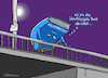 Cartoon: Überflüssiges Buch (small) by Pfohlmann tagged völkerrecht,jura,gesetze,vorschriften,welt,global,menschheit,kriege,gewalt,aggression,angriffe,suizid,selbstmord,brücke,depression,verzweiflung