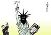 Cartoon: Vollstreckt (small) by Pfohlmann tagged usa todesstrafe freiheitsstatue liberty giftspritze todesurteil henker virginia mcdonnell hinrichtung spritze