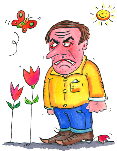 Cartoon: ärger wut (medium) by sabine voigt tagged ärger,wut,zorn,emotionen