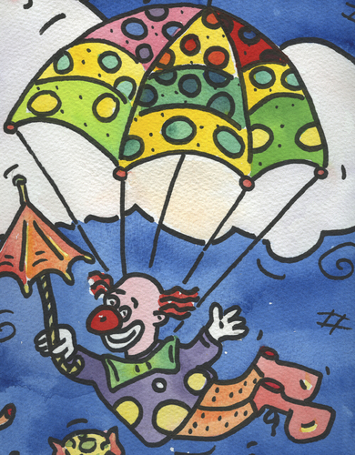 Cartoon: clown (medium) by sabine voigt tagged verkleiden,karneval,narr,clown