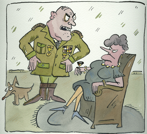 Cartoon: ehe streit (medium) by sabine voigt tagged ehe,streit,liebe,hass,agression,paar,armee
