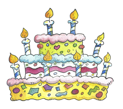 Cartoon: Geburtstagstorte Torte Geburt (medium) by sabine voigt tagged geburtstagstorte,torte,geburt,kerzen,kuchen,feier,party,diät