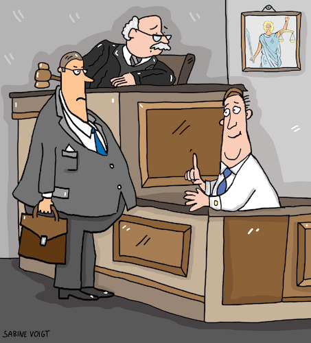 Cartoon: Gericht Richter (medium) by sabine voigt tagged gericht,richter,anwalt,verteidiger,angeklagter,prozess,verfahren,gerechtigkeit,strafe,verbrechen,schuld,recht