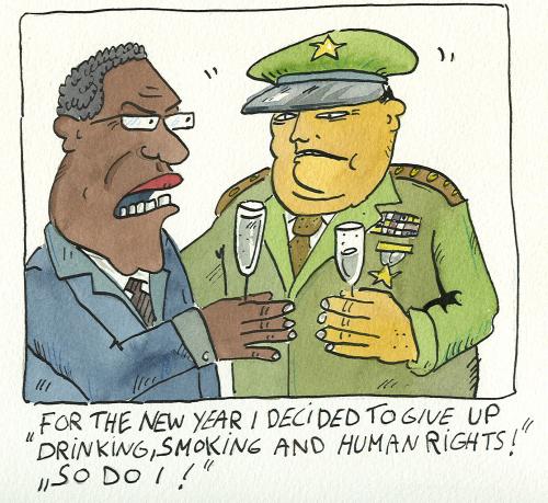 Cartoon: give up human rights (medium) by sabine voigt tagged human,rights,