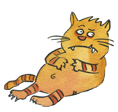 Cartoon: Katze (medium) by sabine voigt tagged katze,haustier,tier,säugetier,umwelt,natur