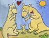 Cartoon: känguru familie (small) by sabine voigt tagged känguru familie eltern kind tiere australien