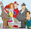 Cartoon: Menschen Gruppe (small) by sabine voigt tagged hippy,chef,freak,hipster,gruppe,menschen,toleranz,verschieden,diversität