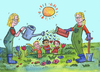 Cartoon: Nachwuchs Förderung Garten (small) by sabine voigt tagged nachwuchs,förderung,garten,nachfolge,übergabe,lehren,lernen