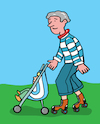 Cartoon: Opa und Enkel (small) by sabine voigt tagged cartoon,enkel,großeltern,besuch,pflege,pflegeheim,überalterung,alter,senioren