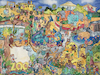 Cartoon: wimmelbild Zoo (small) by sabine voigt tagged wimmelbild,zoo,tiere,elefanten,esel,baren,giraffe,spielplatz,pinguin,äffen,shop