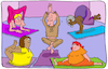Cartoon: Yoga Meditation (small) by sabine voigt tagged yoga,meditation,asana,entspannung,wellness,gesundheit,zen,om,esotherik,religion