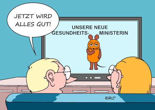 Cartoon: Alles gut (medium) by Erl tagged politik,corona,virus,pandemie,lockdown,impfung,schnelltest,gesundheitsminister,jens,spahn,pannen,verspätung,versagen,fernsehen,sendung,mit,der,maus,jubiläum,geburtstag,fünfzig,jahre,erklärung,wissen,humor,vertrauen,kinder,erwachsene,karikatur,erl,politik,corona,virus,pandemie,lockdown,impfung,schnelltest,gesundheitsminister,jens,spahn,pannen,verspätung,versagen,fernsehen,sendung,mit,der,maus,jubiläum,geburtstag,fünfzig,jahre,erklärung,wissen,humor,vertrauen,kinder,erwachsene,karikatur,erl