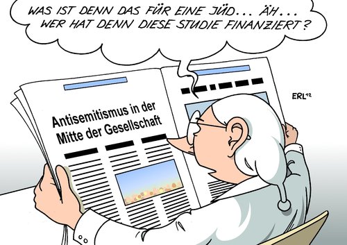 Cartoon: Antisemitismus (medium) by Erl tagged antisemitismus,gesellschaft,mitte,studie,vorurteil,finanzierung,juden,jüdisch,deutschland,antisemitismus,gesellschaft,mitte,studie,vorurteil,juden,finanzierung,jüdisch,deutschland