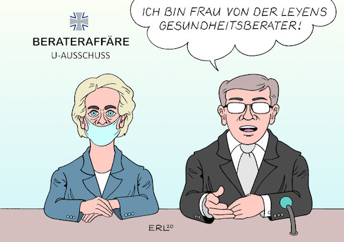 Cartoon: Berateraffäre (medium) by Erl tagged politik