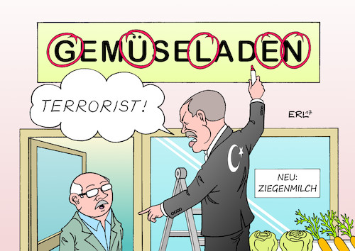 Cartoon: Beschuldigung (medium) by Erl tagged türkei,präsident,erdogan,putsch,versuch,säuberung,verhaftungen,vorwurf,gülen,anhänger,terrorist,terrorismus,journalisten,deutschland,menschenrechte,demokratie,meinungsfreiheit,umbau,präsidialsystem,wirtschaft,firmen,karikatur,erl,türkei,präsident,erdogan,putsch,versuch,säuberung,verhaftungen,vorwurf,gülen,anhänger,terrorist,terrorismus,journalisten,deutschland,menschenrechte,demokratie,meinungsfreiheit,umbau,präsidialsystem,wirtschaft,firmen,karikatur,erl