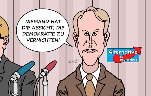 Cartoon: Björn Ulbricht (medium) by Erl tagged politik,landtagswahlen,afd,ostdeutschland,umfragehoch,höcke,rechtsextrem,zerstörung,demokratie,mauer,mauerbau,ulbricht,dementi,karikatur,erl,politik,landtagswahlen,afd,ostdeutschland,umfragehoch,höcke,rechtsextrem,zerstörung,demokratie,mauer,mauerbau,ulbricht,dementi,karikatur,erl