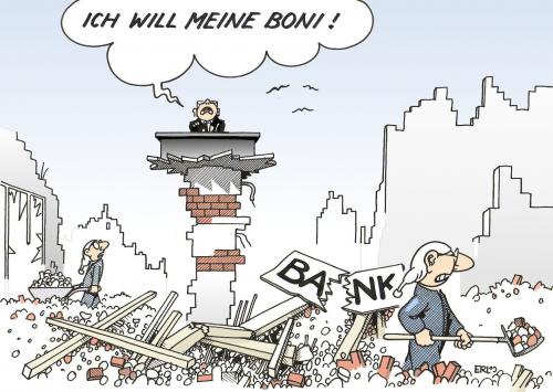 Cartoon: Boni (medium) by Erl tagged bank,manager,bonus,boni,verzicht,zusammenbruch,gier,moral,bank,banken,geld,bonus,boni,manager,verzicht,moral,gier,zusammenbruch,wirtschaft,wirtschaftskrise,finanzkrise,pleite,schulden,gehalt,gehälter,einkommen,reich,arm,armut,reichtum