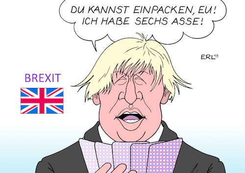 Cartoon: Brexit-Poker (medium) by Erl tagged politik,brexit,austritt,großbritannien,gb,uk,eu,chaos,rücktritt,theresa,may,premierministerin,parteivorsitz,tories,nachfolger,boris,johnson,schaumschläger,clown,angeber,hardliner,no,deal,poker,asse,bluff,karikatur,erl,politik,brexit,austritt,großbritannien,gb,uk,eu,chaos,rücktritt,theresa,may,premierministerin,parteivorsitz,tories,nachfolger,boris,johnson,schaumschläger,clown,angeber,hardliner,no,deal,poker,asse,bluff,karikatur,erl