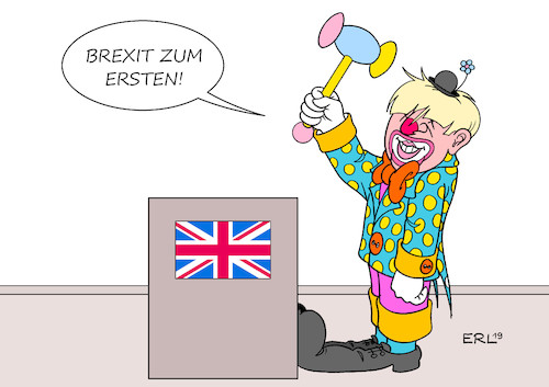 Cartoon: Brexit (medium) by Erl tagged politik,brexit,austritt,großbritannien,uk,eu,vertrag,parlament,hürde,premierminister,boris,johnson,clown,versteigerung,hammer,karikatur,erl,politik,brexit,austritt,großbritannien,uk,eu,vertrag,parlament,hürde,premierminister,boris,johnson,clown,versteigerung,hammer,karikatur,erl