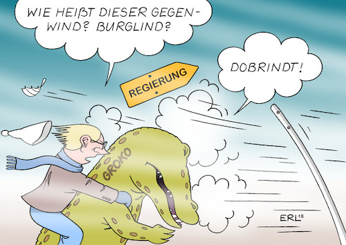 Cartoon: Burglind (medium) by Erl tagged wetter,sturm,tief,sturmtief,burglind,bundestagswahl,regierung,regierungsbildung,jamaika,aus,neuauflage,groko,krokodil,große,koalition,schwarz,rot,cdu,csu,spd,sondierung,langsamkeit,gegenwind,alexander,dobrindt,flüchtlingspolitik,flüchtlinge,abschreckung,abschottung,angst,landtagswahl,afd,rechtspopulismus,karikatur,erl,wetter,sturm,tief,sturmtief,burglind,bundestagswahl,regierung,regierungsbildung,jamaika,aus,neuauflage,groko,krokodil,große,koalition,schwarz,rot,cdu,csu,spd,sondierung,langsamkeit,gegenwind,alexander,dobrindt,flüchtlingspolitik,flüchtlinge,abschreckung,abschottung,angst,landtagswahl,afd,rechtspopulismus,karikatur,erl