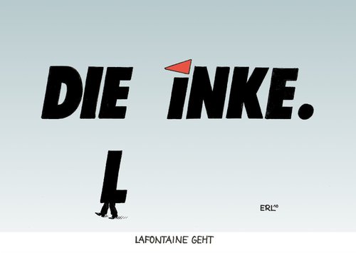 Cartoon: Die Linke (medium) by Erl tagged linke,lafontaine,abgang,vorsitz,lücke,lafontaine,abgang,vorsitz,lücke