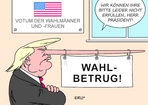 Cartoon: Electoral College (medium) by Erl tagged politik,usa,wahl,präsidentschaft,sieg,joe,biden,demokraten,republikaner,niederlage,präsident,donald,trump,verschwörungstheorie,wahlbetrug,klagen,gericht,scheitern,abweisung,beeinflussung,electoral,college,wahlfrauen,wahlmänner,wahlleute,karikatur,erl,politik,usa,wahl,präsidentschaft,sieg,joe,biden,demokraten,republikaner,niederlage,präsident,donald,trump,verschwörungstheorie,wahlbetrug,klagen,gericht,scheitern,abweisung,beeinflussung,electoral,college,wahlfrauen,wahlmänner,wahlleute,karikatur,erl