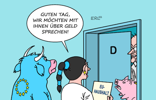 Cartoon: EU-Haushalt (medium) by Erl tagged politik,eu,haushalt,merz,deutschland,nettozahler,sparen,sparkurs,sparschwein,geld,haustür,europa,stier,karikatur,erl,politik,eu,haushalt,merz,deutschland,nettozahler,sparen,sparkurs,sparschwein,geld,haustür,europa,stier,karikatur,erl