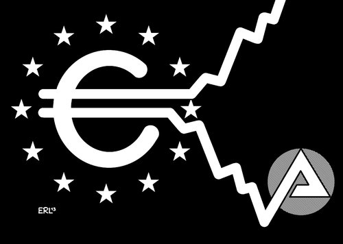 Cartoon: EU soziale Spaltung (medium) by Erl tagged eu,europa,euro,krise,arbeitslosigkeit,finanzen,spaltung,sozial,arm,reich