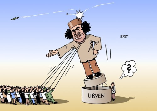 Cartoon: Gaddafi (medium) by Erl tagged libyen,diktator,gaddafi,sturz,rebellen,übergangsrat,tripolis,arabischer,frühling,ungewissheit,zukunft,libyen,diktator,gaddafi,sturz,rebellen,übergangsrat,tripolis,arabischer frühling,ungewissheit,zukunft,arabischer,frühling