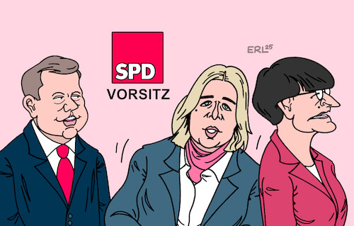 Cartoon: Gewichtsverlagerung (medium) by Erl tagged politik,spd,wahlniederlage,rückzug,saskia,esken,vorsitz,lars,klingbeil,bärbel,bas,karikatur,erl,politik,spd,wahlniederlage,rückzug,saskia,esken,vorsitz,lars,klingbeil,bärbel,bas,karikatur,erl