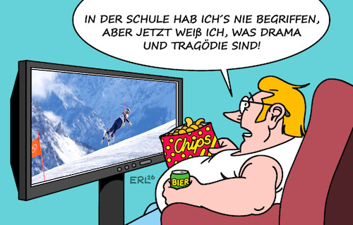Cartoon: Goethe Schiller Olympia (medium) by Erl tagged politik,sport,olympia,winterspiele,2026,drama,tragödie,lindsey,vonn,ski,abfahrt,sturz,knie,bein,goethe,schiller,karikatur,erl,politik,sport,olympia,winterspiele,2026,drama,tragödie,lindsey,vonn,ski,abfahrt,sturz,knie,bein,goethe,schiller,karikatur,erl