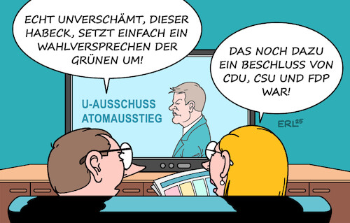 Cartoon: Habeck vor U-Ausschuss (medium) by Erl tagged politik,energie,atomausstieg,beschluss,cdu,csu,fdp,untersuchungsausschuss,habeck,scholz,vorwurf,ideologie,karikatur,erl,politik,energie,atomausstieg,beschluss,cdu,csu,fdp,untersuchungsausschuss,habeck,scholz,vorwurf,ideologie,karikatur,erl