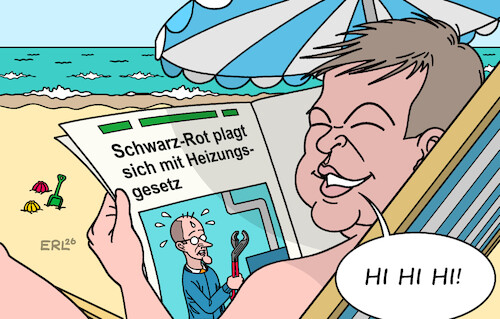 Cartoon: Heizungsgesetz (medium) by Erl tagged politik,heizungsgesetz,habeck,ampel,reform,schwarz,rot,merz,klempner,macht,schadenfreude,klimaschutz,karikatur,erl,politik,heizungsgesetz,habeck,ampel,reform,schwarz,rot,merz,klempner,macht,schadenfreude,klimaschutz,karikatur,erl